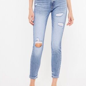 KanCan Light Blue Distressed High Rise Skinny Jeans